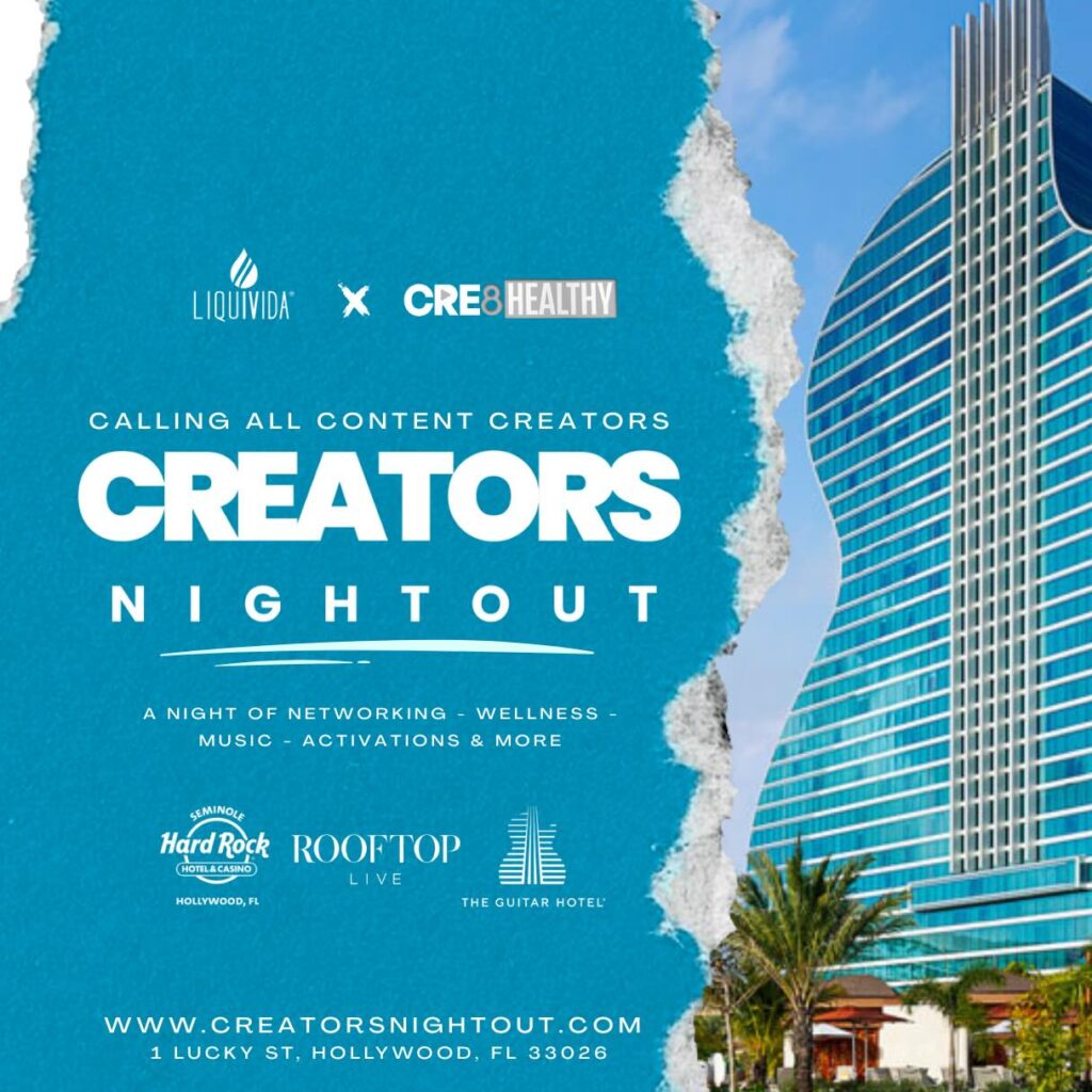 Creators Night Out Networking & Health Awareness Event Coming To Hard Rock Hotel In December | Rooftop Live – Hard Rock  | Dec, 3rd